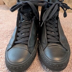 Converse Black Leather Sneakers